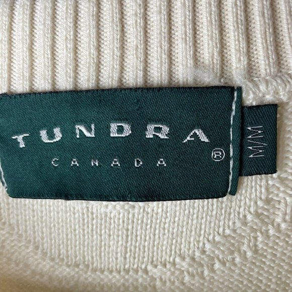 Tundra Canada Men’s Beige Sweater 100% Cotton Sz M - Picture 3 of 8